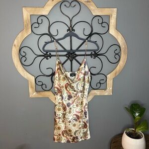 NWOT Vici Multicolor Paisley Slip Dress - White